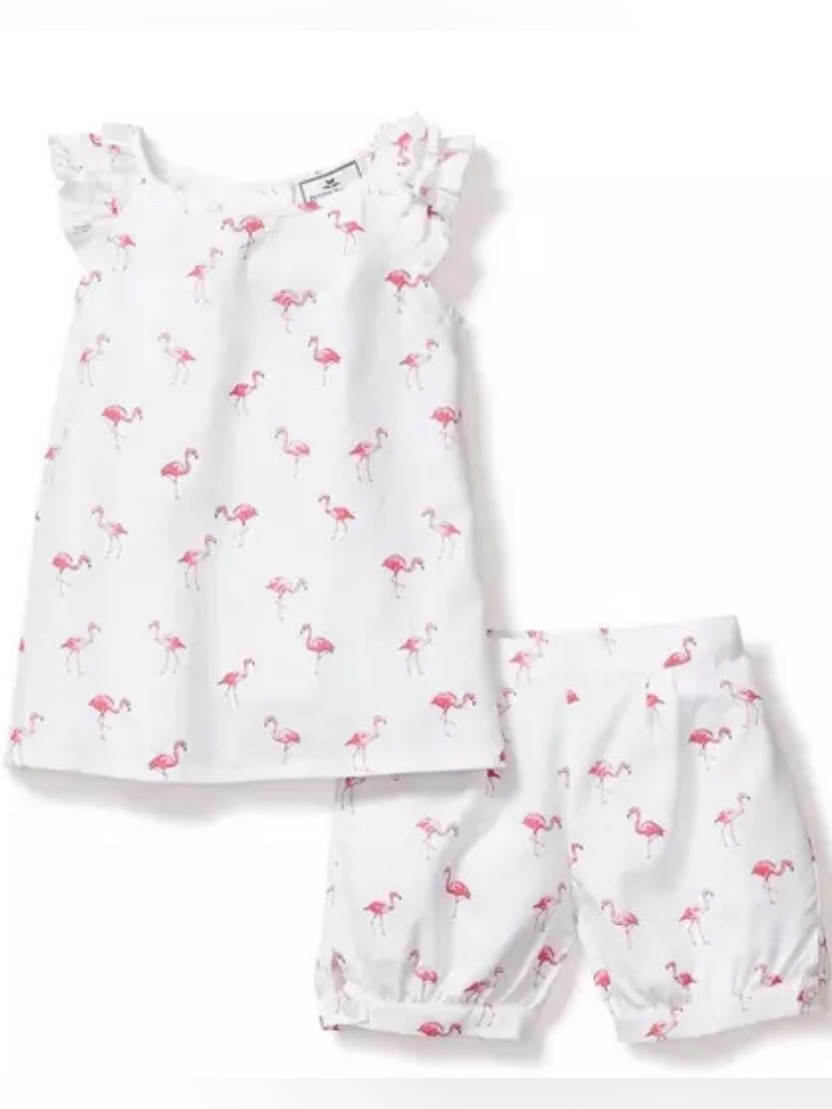 Petite Plume Kids Twill Flamingo Pajama Set Size 4t